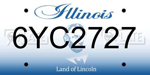 6YC2727 Illinois License Plate