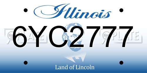 6YC2777 Illinois License Plate