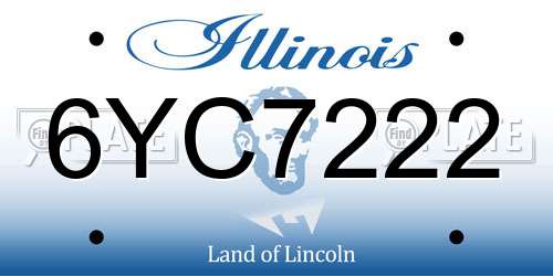6YC7222 Illinois License Plate