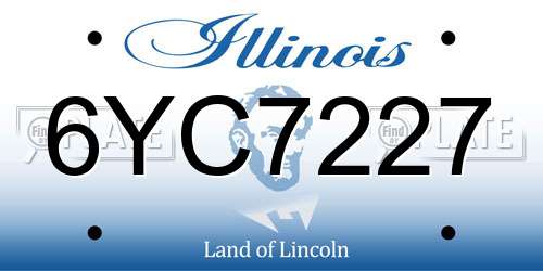 6YC7227 Illinois License Plate