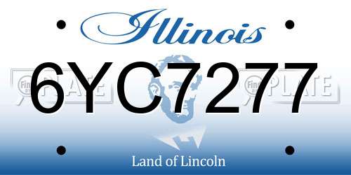 6YC7277 Illinois License Plate