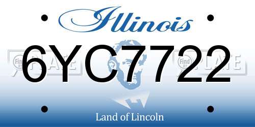 6YC7722 Illinois License Plate