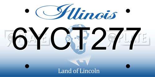 6YCT277 Illinois License Plate