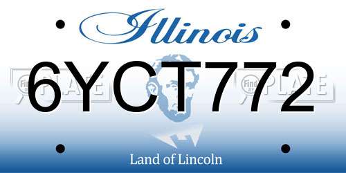 6YCT772 Illinois License Plate