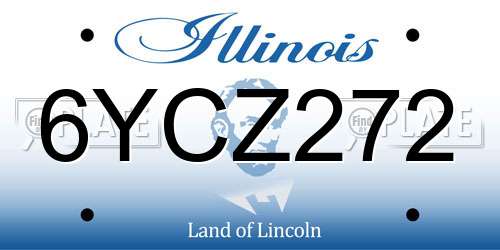 6YCZ272 Illinois License Plate