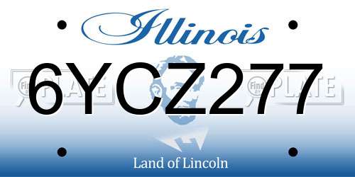 6YCZ277 Illinois License Plate
