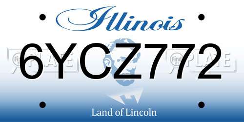 6YCZ772 Illinois License Plate