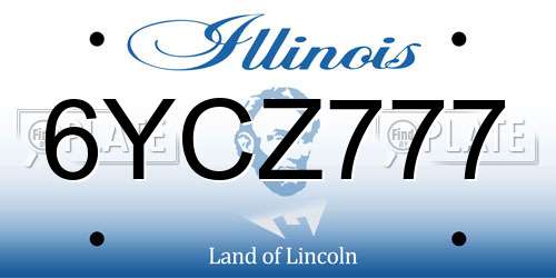 6YCZ777 Illinois License Plate