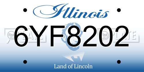 6YF8202 Illinois License Plate
