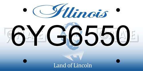 6YG6550 Illinois License Plate