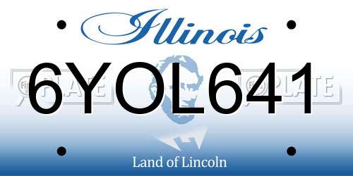 6YOL641 Illinois License Plate