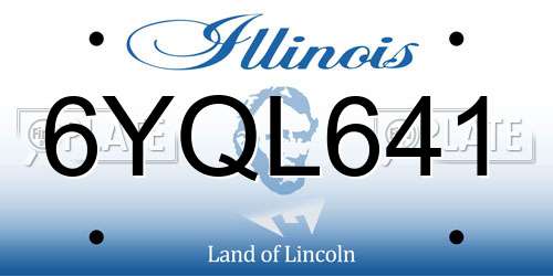 6YQL641 Illinois License Plate
