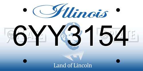 6YY3154 Illinois License Plate