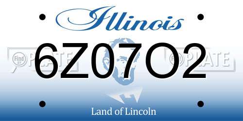 6Z07O2 Illinois License Plate