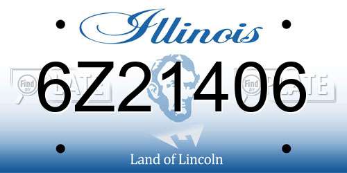 6Z21406 Illinois License Plate