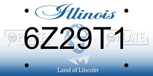 6Z29T1 Illinois License Plate