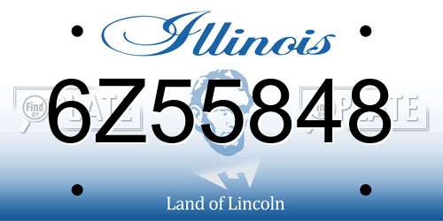 6Z55848 Illinois License Plate