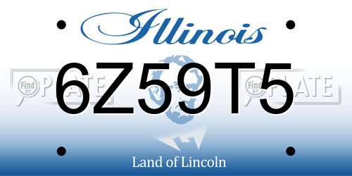 6Z59T5 Illinois License Plate