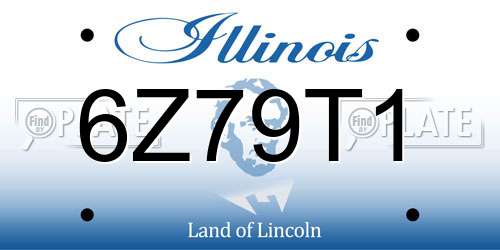6Z79T1 Illinois License Plate