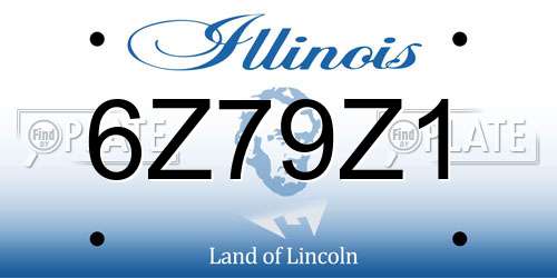 6Z79Z1 Illinois License Plate