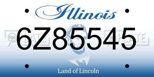 6Z85545 Illinois License Plate