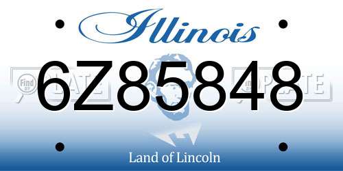 6Z85848 Illinois License Plate