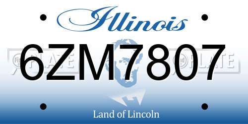6ZM7807 Illinois License Plate