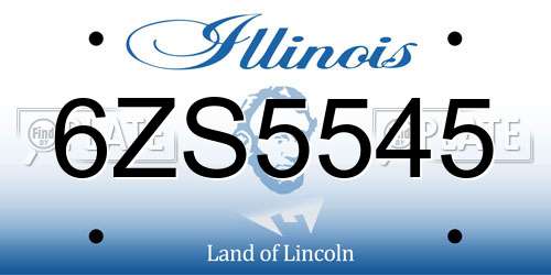 6ZS5545 Illinois License Plate