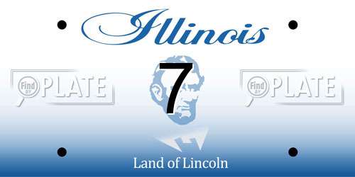 7 Illinois License Plate