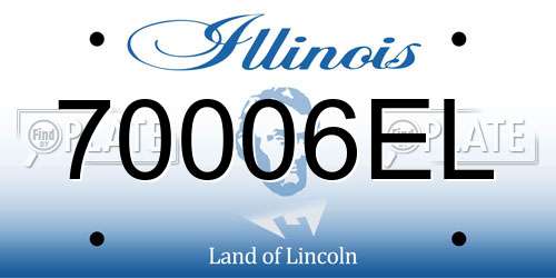 70006EL Illinois License Plate