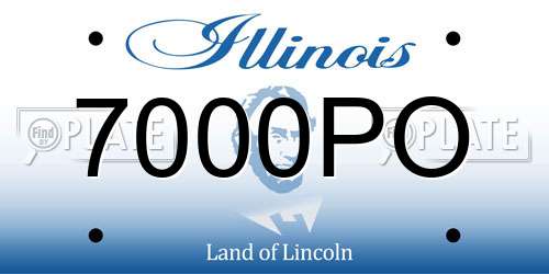 7000PO Illinois License Plate