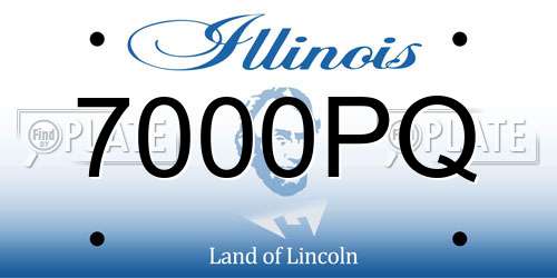 7000PQ Illinois License Plate