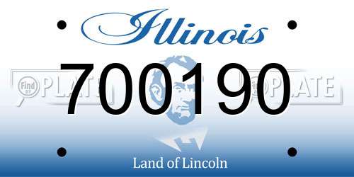 700190 Illinois License Plate