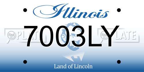 7003LY Illinois License Plate