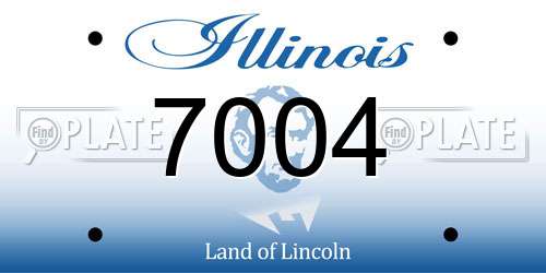 7004 Illinois License Plate