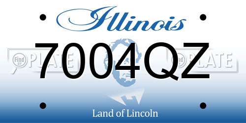 7004QZ Illinois License Plate
