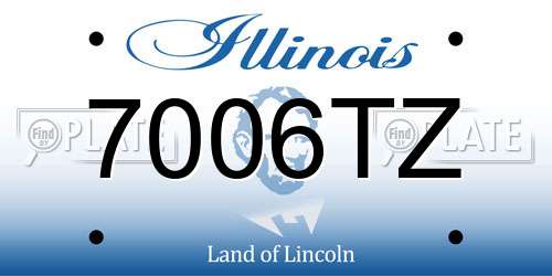7006TZ Illinois License Plate