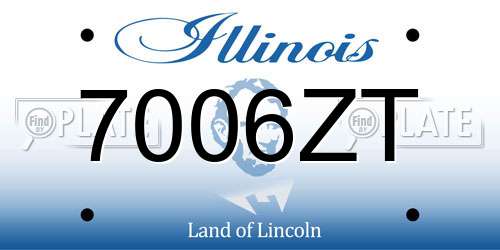 7006ZT Illinois License Plate