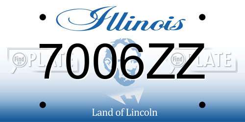 7006ZZ Illinois License Plate