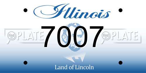 7007 Illinois License Plate