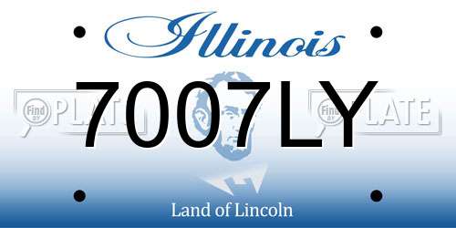 7007LY Illinois License Plate