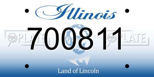 700811 Illinois License Plate