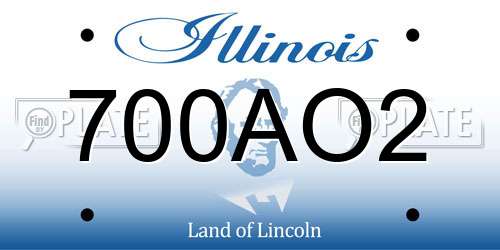 700AO2 Illinois License Plate