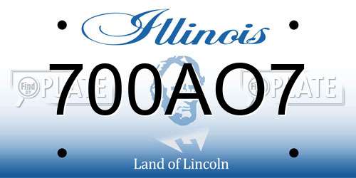 700AO7 Illinois License Plate