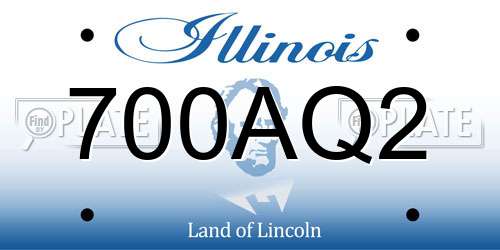 700AQ2 Illinois License Plate