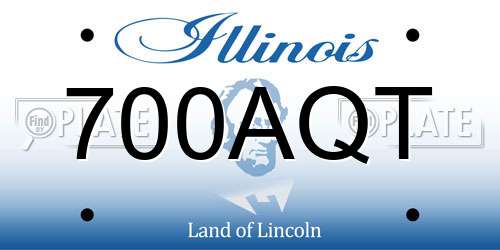 700AQT Illinois License Plate