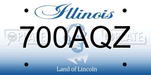 700AQZ Illinois License Plate