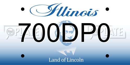 700DP0 Illinois License Plate
