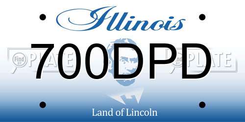 700DPD Illinois License Plate