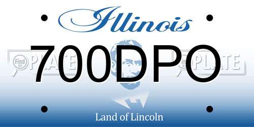 700DPO Illinois License Plate